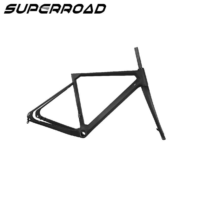 Superroad Carbon Cyclocross Frameset Disc Bike 700c Wyścigowa rama roweru szutrowego