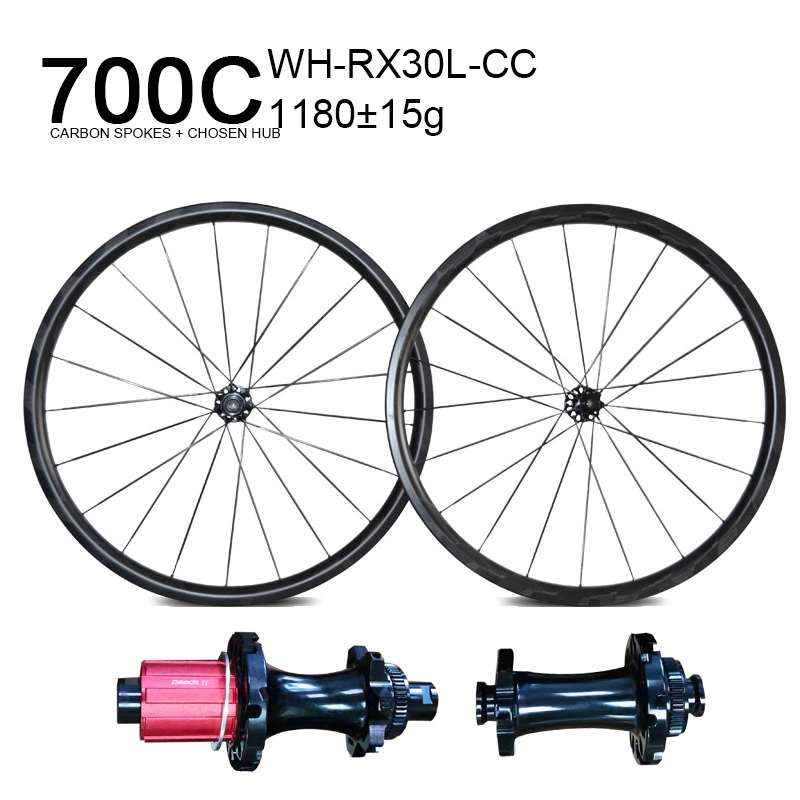 GoFast Chosen Hub Road Bicycle 28mm Szerokość 30mm Głębokość Carbon Spoke Wheel 700c
