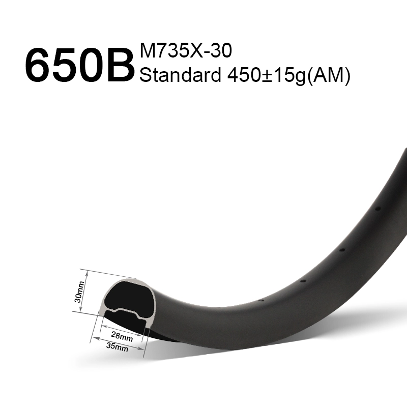 GoFast 650B 35 mm szerokość 30 mm głębokość karbonowe obręcze AM