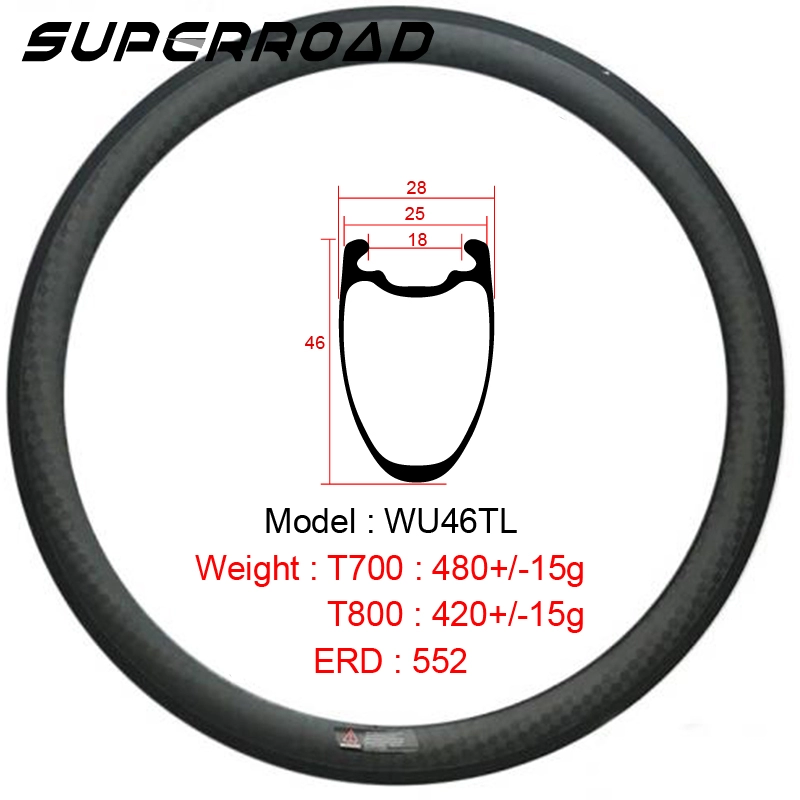 Rower szosowy Full Carbon Rim 700C Tubeless Clincher Felgi