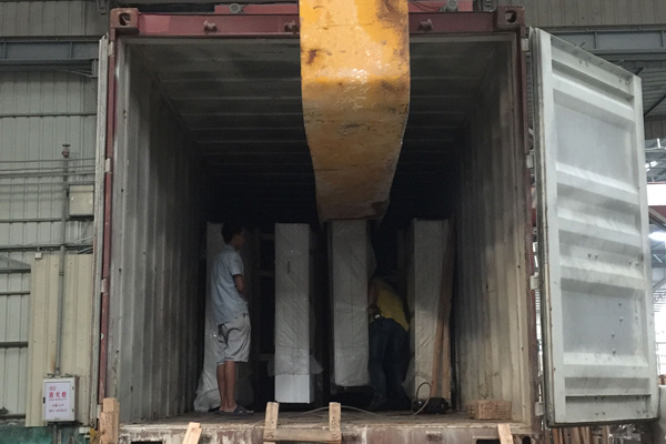 half container quartz slab loading 