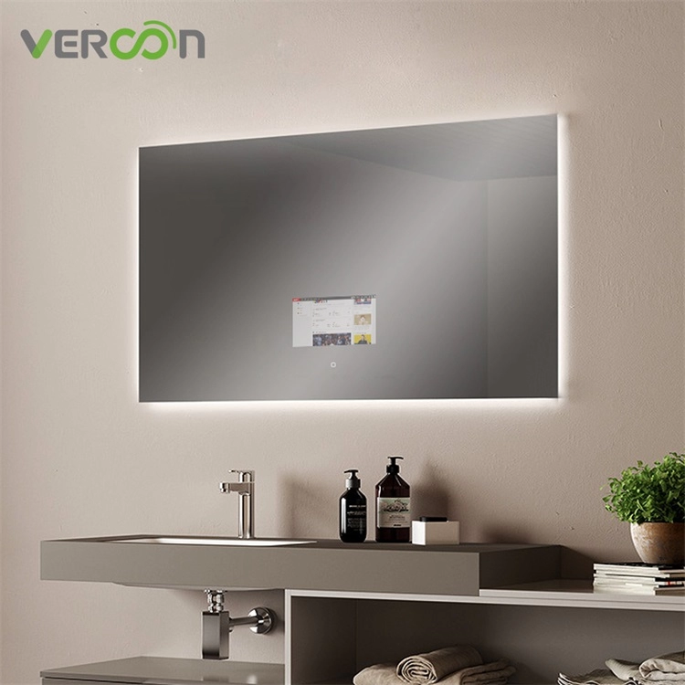 Vercon inteligentne lustro Android OS 11 z ekranem dotykowym 10,1" lustro telewizyjne lustro łazienkowe