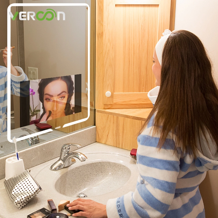 Vercon 21,5-calowy ekran dotykowy łazienkowe lustro łazienkowe z telewizorem