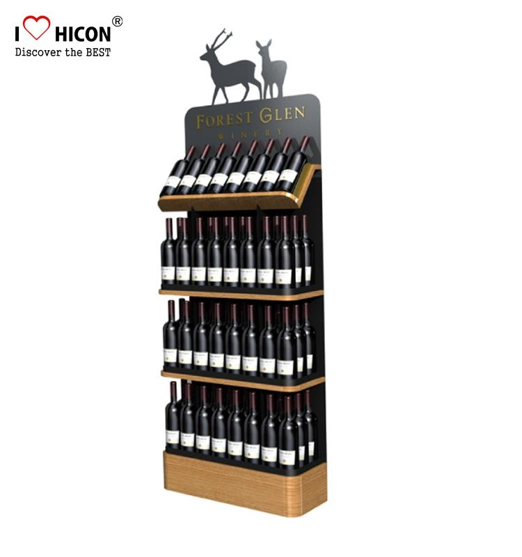 Innowacyjny 4-warstwowy stojak na drewniane butelki na wino do sprzedaży
