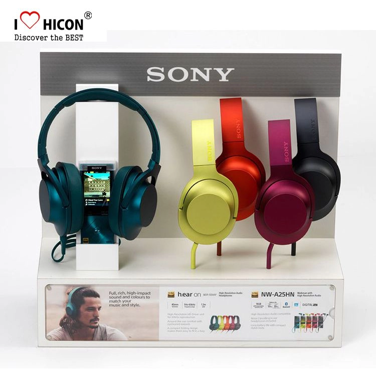 Spraw, aby klient słyszał zestaw słuchawkowy do sprzedaży detalicznej Stojak na słuchawki na blacie