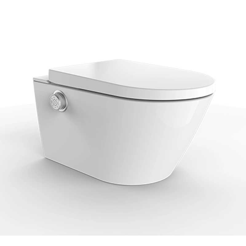 Inteligentna instalacja toalety myjącej z białą spłuczką Szafka