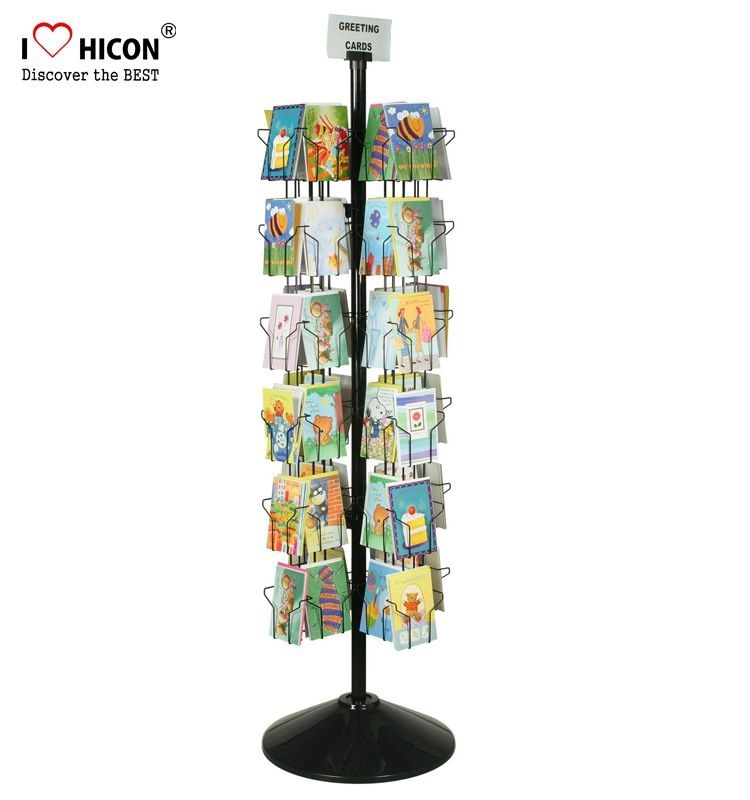 Przydatny metalowy stojak na komiksy dla dzieci, obrotowy, stojący