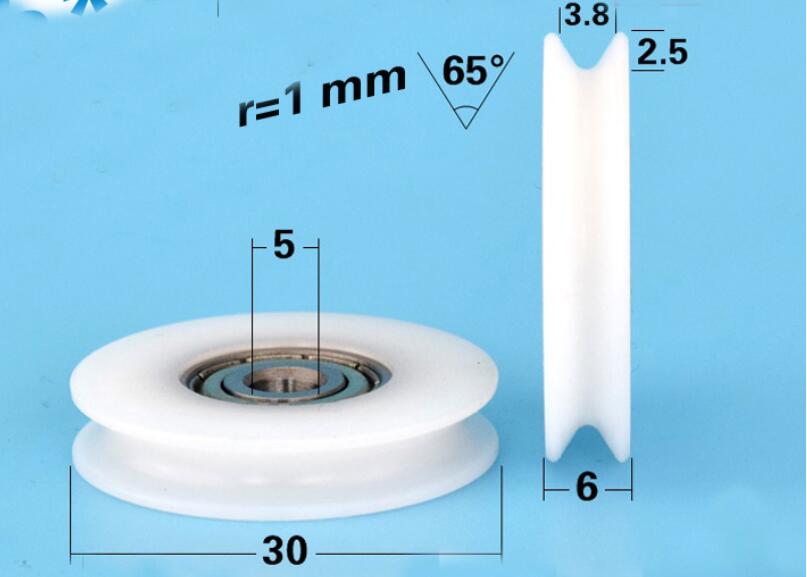 plastic roller bearings size