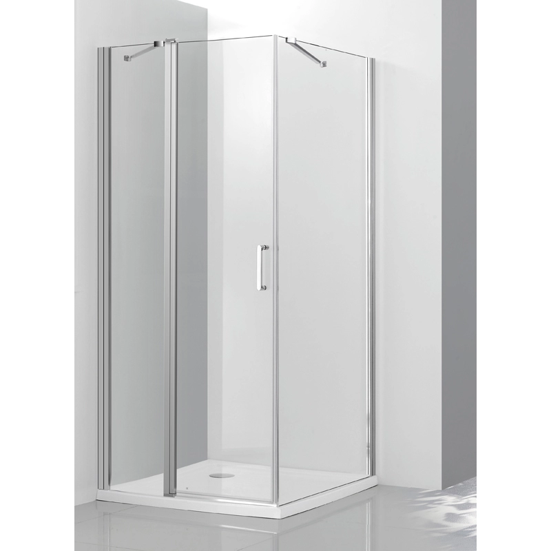 Kwadratowe bezramowe kabiny prysznicowe z 1 drzwiami obrotowymi