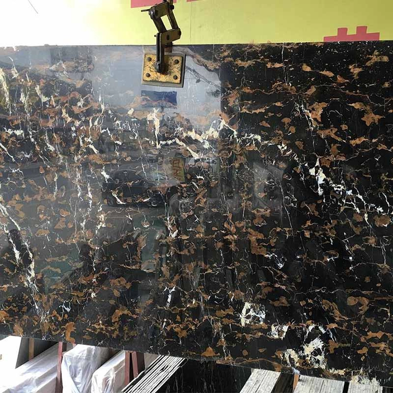Pakistan Black and Gold Marble Slab