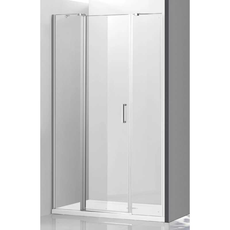 Bezramowe 2-panelowe stałe 1 obrotowe szklane drzwi prysznicowe
