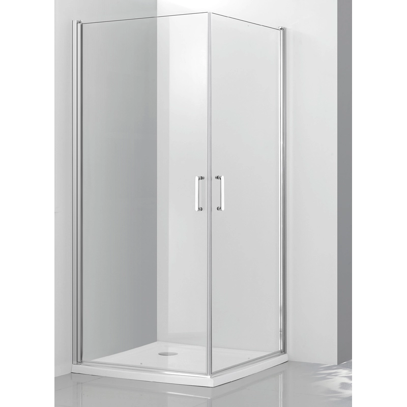 Kwadratowe bezramowe kabiny prysznicowe z drzwiami obrotowymi