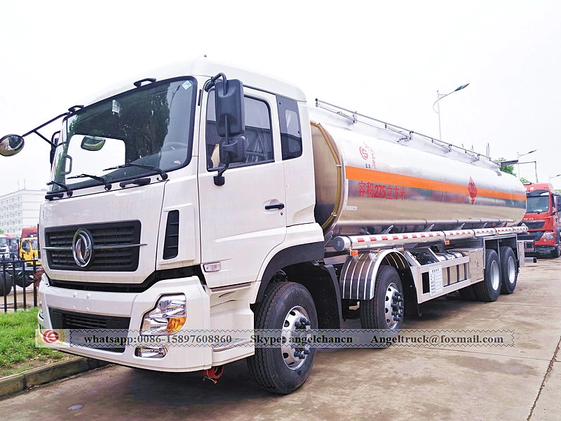 Dongfeng 8x4 Benzynowa ciężarówka paliwowa Stop aluminium 27500 litrów