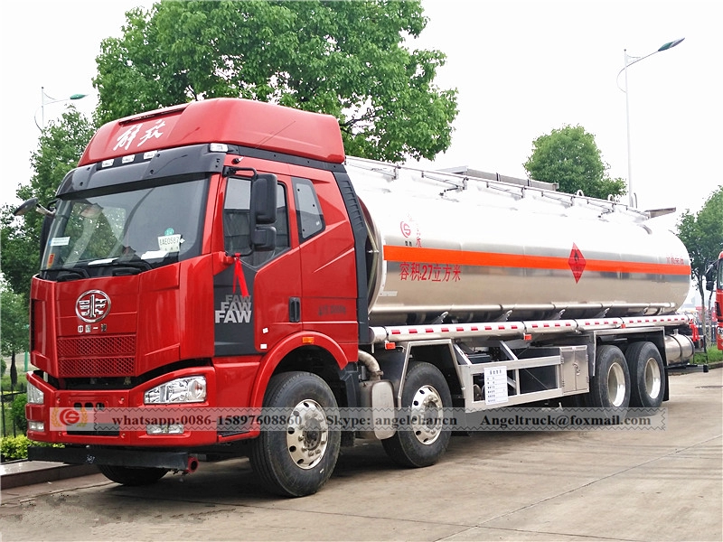 8x4 Heavy Duty Aluminiowa ciężarówka do oleju napędowego 27 cbm FAW
