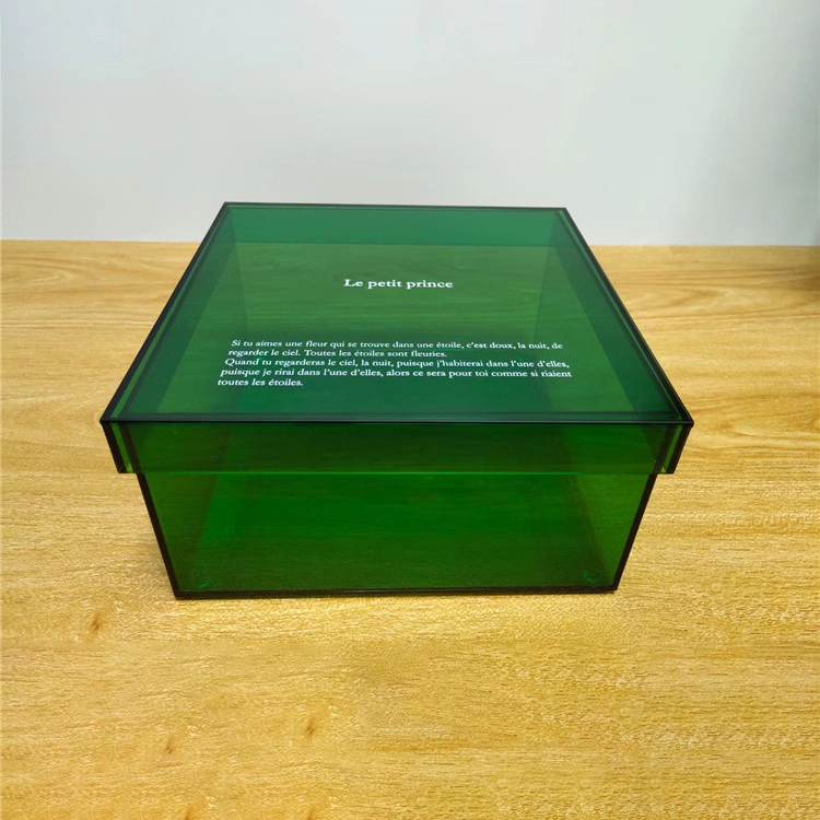 pyłoszczelne, kolorowe, akrylowe pudełko do przechowywania z pokrywką