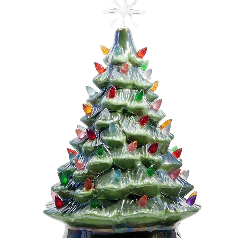 Ręcznie malowany ceramiczny blat choinkowy lekka dekoracja świąteczna