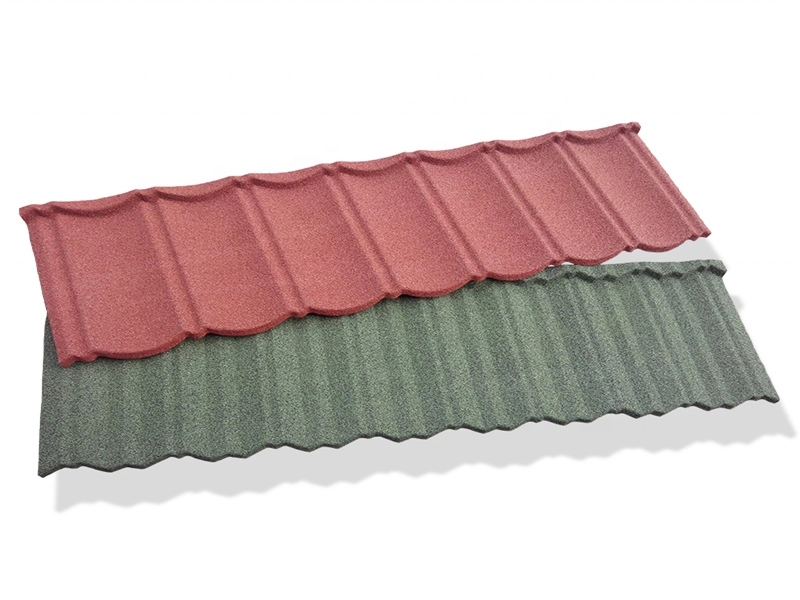Nowe materiały budowlane Kolorowe dachówki ze stali powlekanej kamieniem