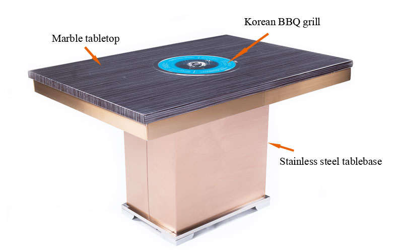 Koreańskie stoły do ​​grillowania CENHOT/Struktura stołów do grillowania
