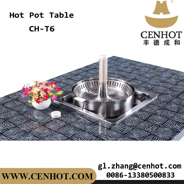 CENHOT Komercyjny stół do gorącego garnka z podnośnikiem