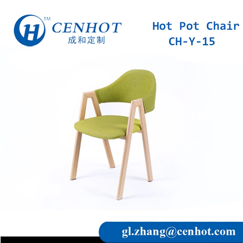 Meble restauracyjne Zielone krzesło do jadalni z metalową ramą - CENHOT
