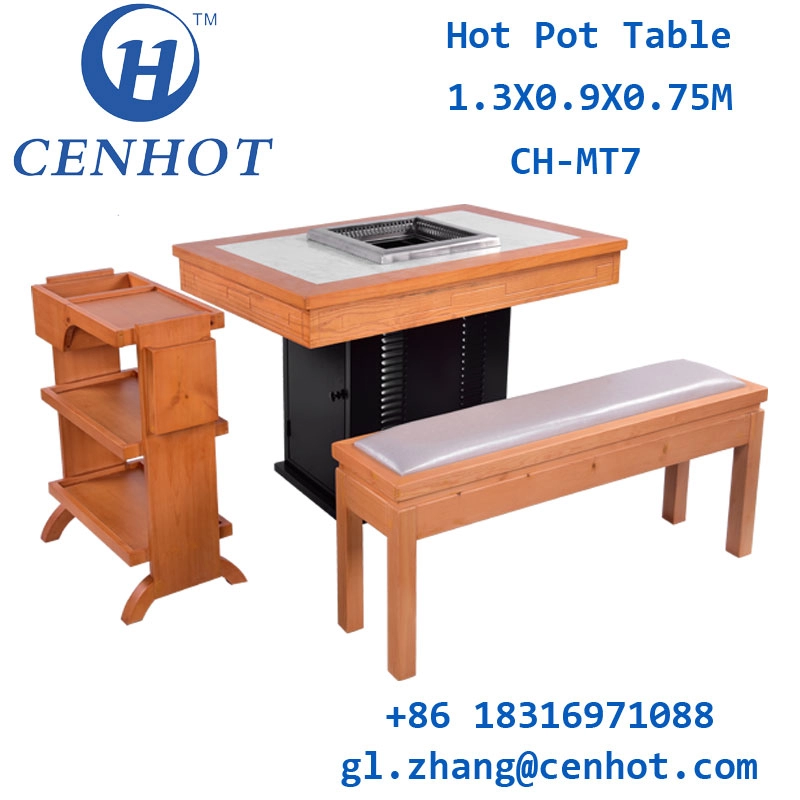 Niestandardowy bezdymny stół i zestaw krzeseł Hotpot Dostawa Guangdong - CENHOT