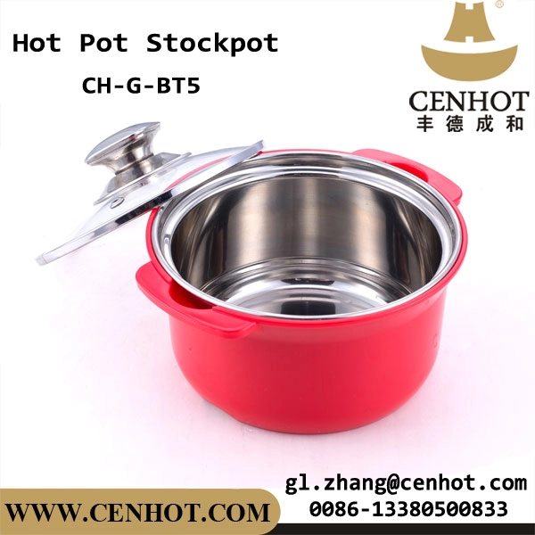 CENHOT Chiński zestaw naczyń kuchennych Mini Hotpot Kolorowy zestaw Hotpot ze stali nierdzewnej