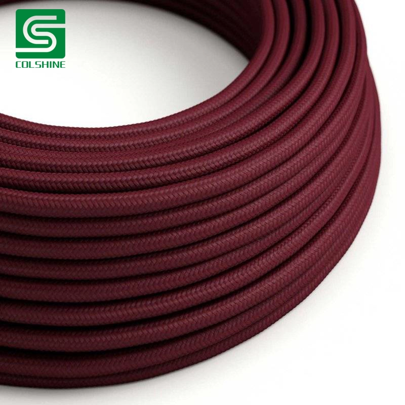 Kolorowy 3-żyłowy kabel elektryczny w oplocie