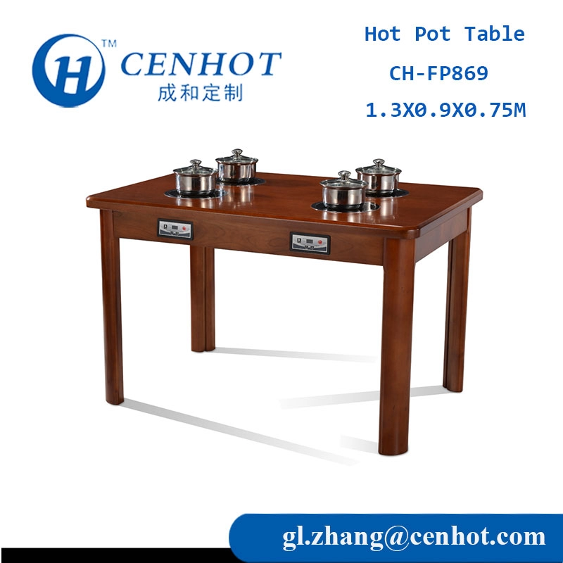 Drewniane stoły do gorących garnków, kwadratowe stoły do gorących garnków - CENHOT