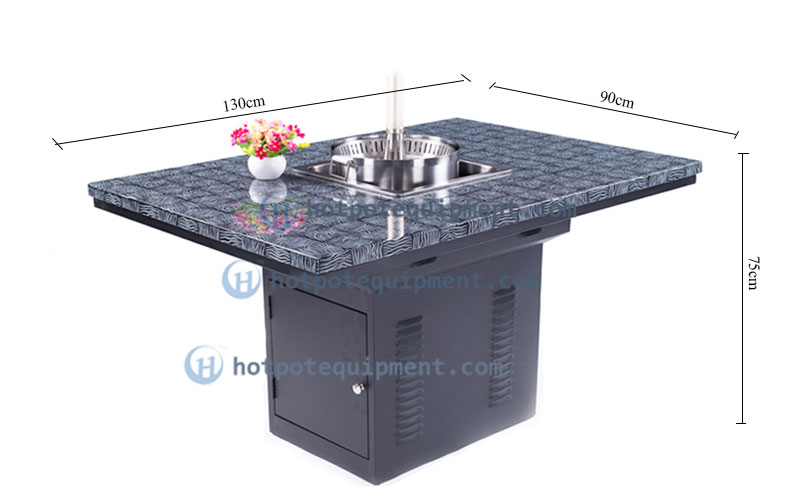 Kwadratowy stół do gorącego garnka, rozmiar CH-T25 - CENHOT