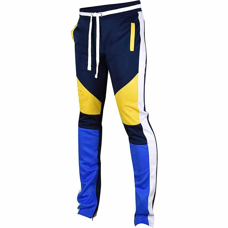 Męskie spodnie dresowe o wąskim kroju Premium Hip Hop - Athletic Jogger Bottom z bocznymi taśmami