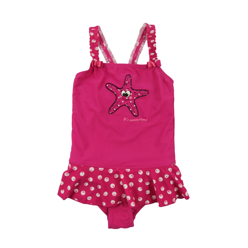 Jednoczęściowe kostiumy kąpielowe dla dziewczynek Starfish Solid Red Kids