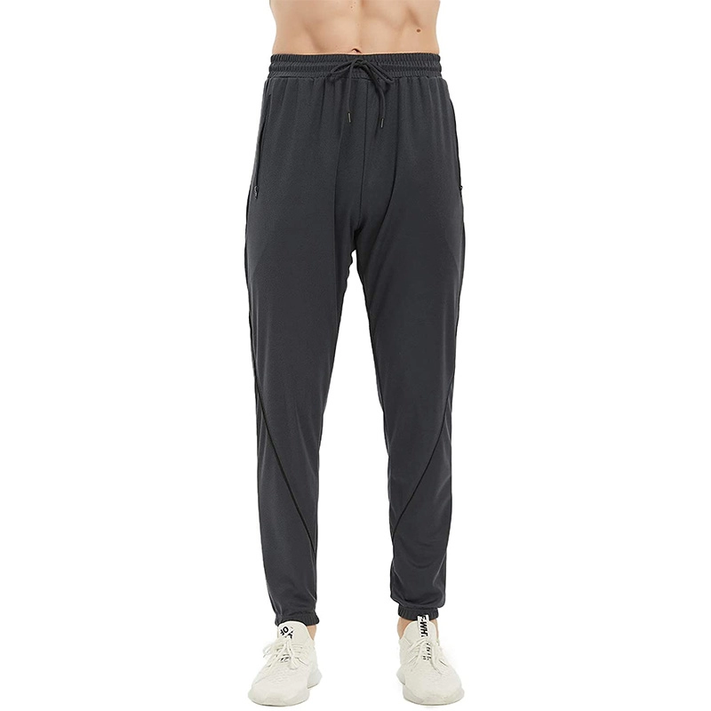 Męskie spodnie dresowe z kieszeniami Spodnie do jogi sportowe z otwartym dnem Aktywne spodnie do biegania