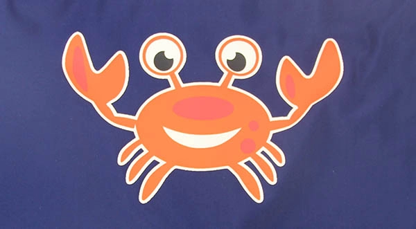 Granatowe szorty kąpielowe Cute Crab Boys