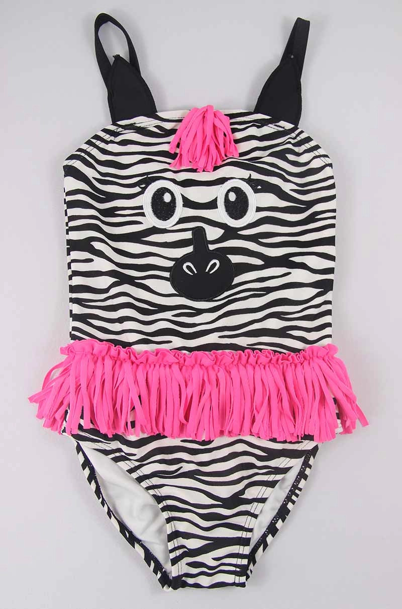 Jednoczęściowe kostiumy kąpielowe Zebra dla małych dziewczynek