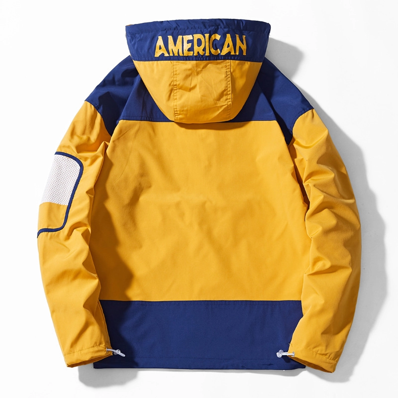 Męskie kurtki z kapturem Modny płaszcz dresowy Hip Hop Streetwear Jacket