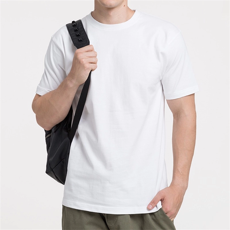 Klasyczna męska bawełniana koszulka w jednolitym kolorze
