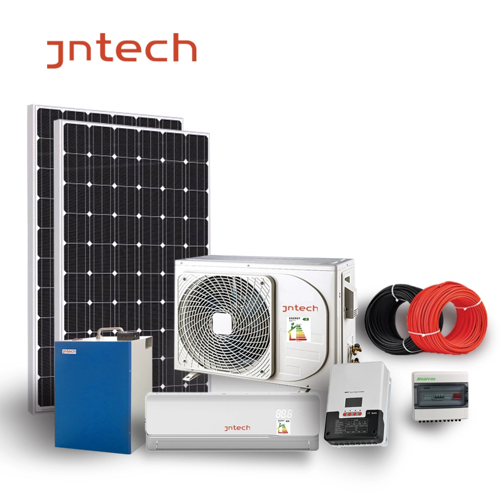 JNTECH Hybrid zasilany energią słoneczną AC+DC łatwa instalacja Solarny klimatyzator