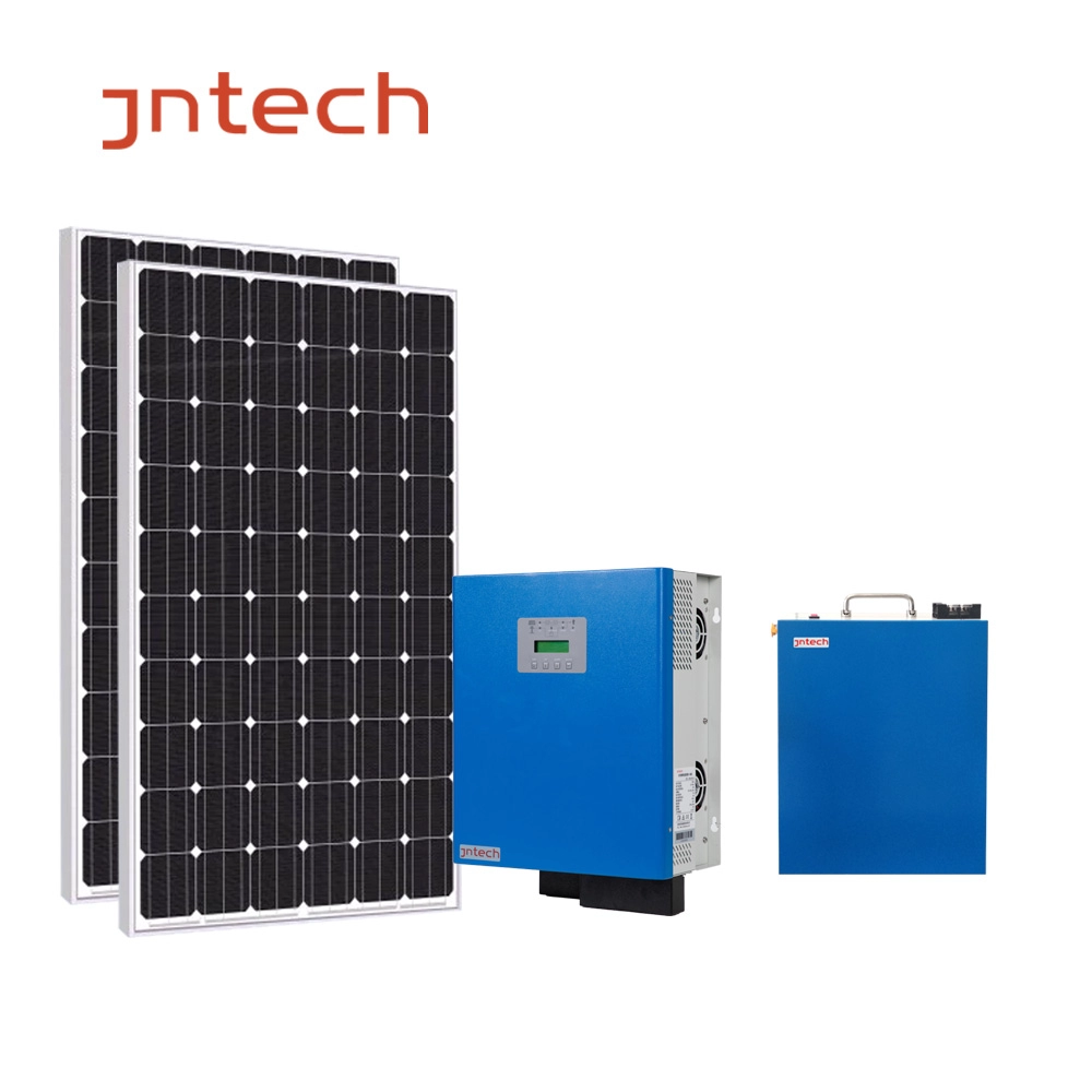 JNTECH Łatwy w instalacji Kompletne oświetlenie domu 5000 w 5 kW off grid zestawy do zasilania energią słoneczną cena systemu energii słonecznej;