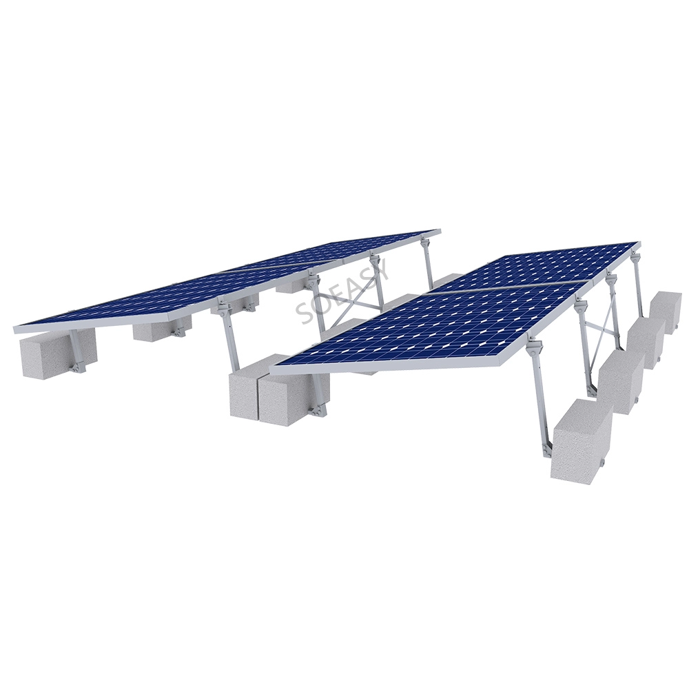 System montażu paneli słonecznych na dachu balastowanym