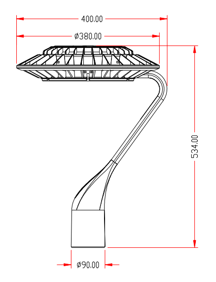 Lampa ogrodowa z odlewanego ciśnieniowo aluminium