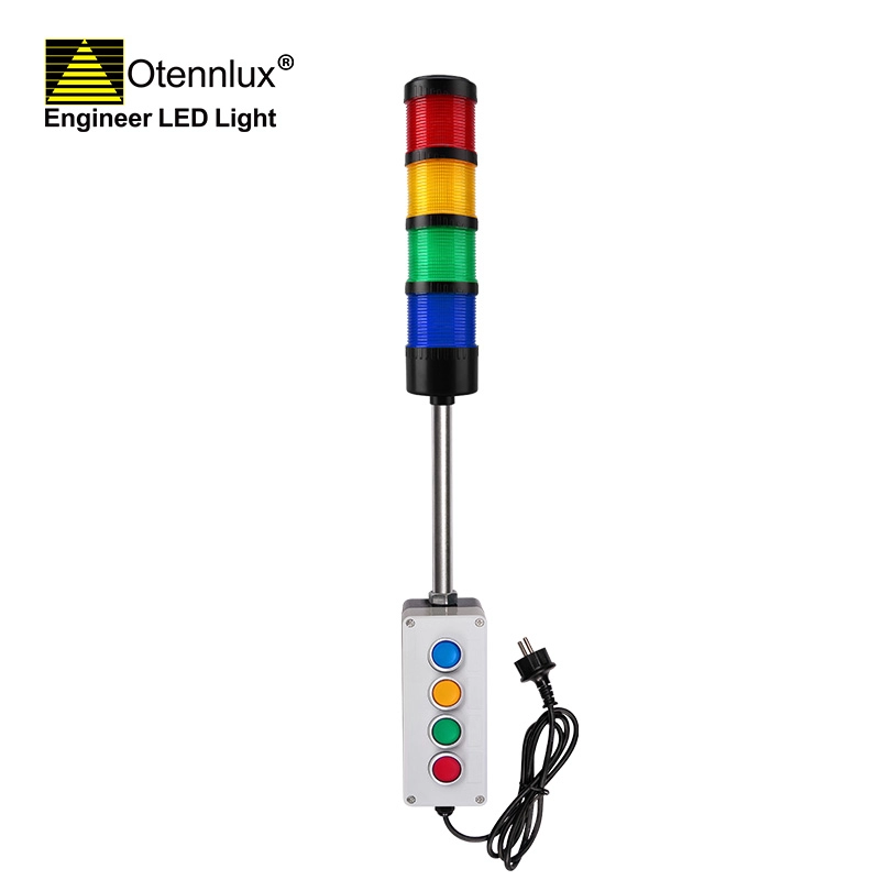 MSL1-401 110v 4-kolorowe oświetlenie wieży sygnalizacyjnej z przyciskiem przełącznika