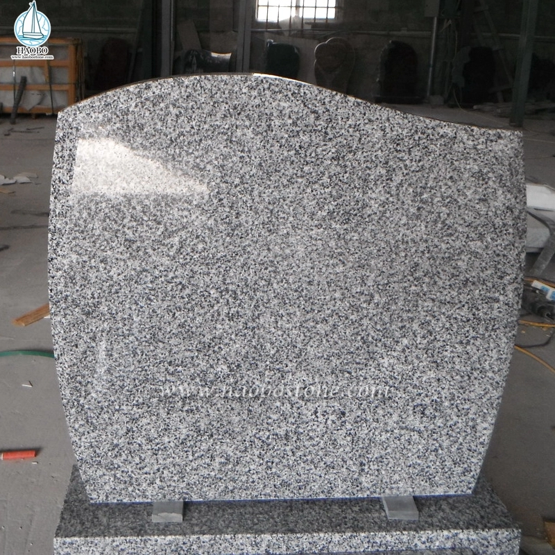 G655 Szary granit Prosta konstrukcja Polerowany nagrobek pogrzebowy