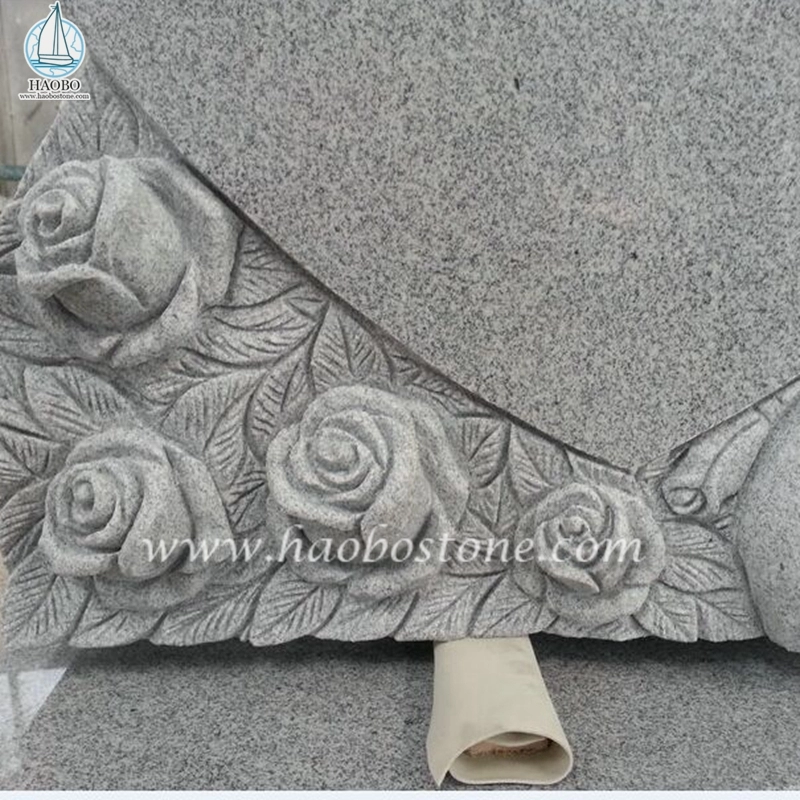 China Grey Granite G633 Angel Rose Rzeźbiony nagrobek