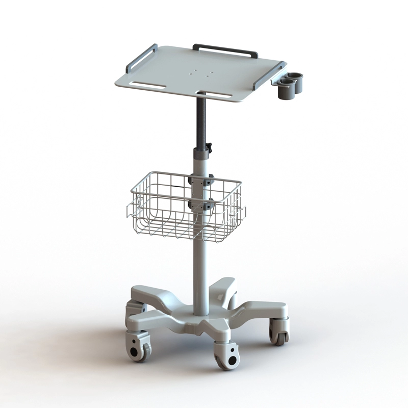 Do użytku medycznego Wózek EKG z regulacją wysokości z wiszącym pojemnikiem na skaner