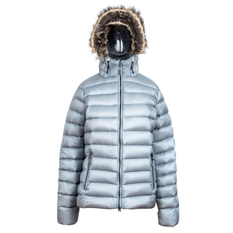 Womens Thick Warm Down Puffer Jacket With Fur