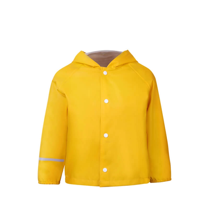 Męska żółta, gumowana kurtka przeciwdeszczowa PU o wysokiej częstotliwości