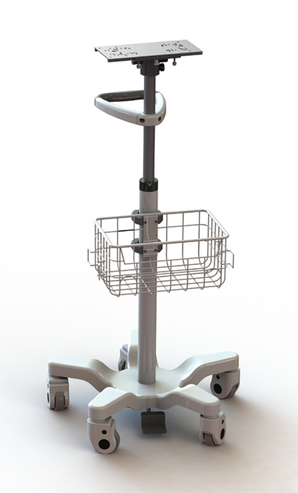 Uniwersalny wózek na monitor z pneumatyczną regulacją wysokości
