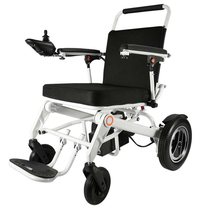 Luksusowy składany elektryczny wózek inwalidzki z włókna węglowego