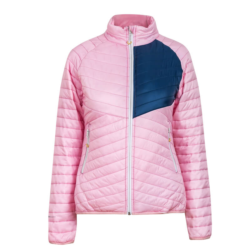 Womens Stand Collar Pink Light Padding Coats