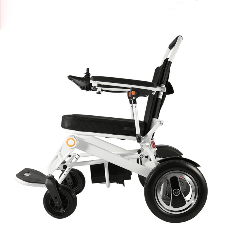 Luksusowy składany elektryczny wózek inwalidzki z włókna węglowego